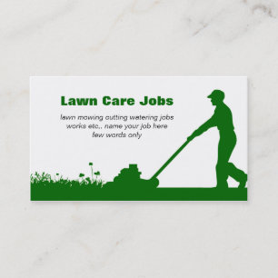 Lawn Care Business Card with Darker Green Colours