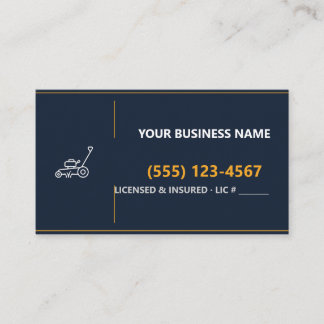 Lawn Care Business Cards, Custom Name & Phone Card