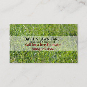 Lawn care Custom Template Business Card