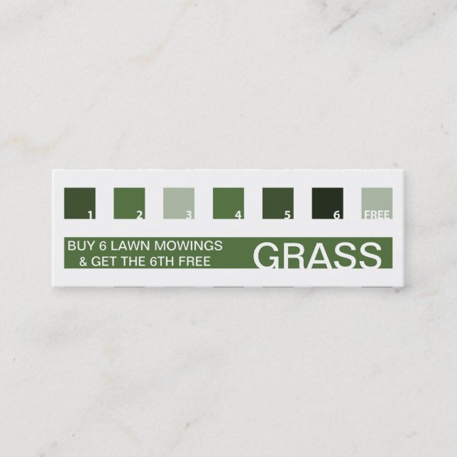 LAWN CARE customer appreciation (mod squares) Loyalty Card (Front)