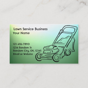 Lawn care customisable business cards