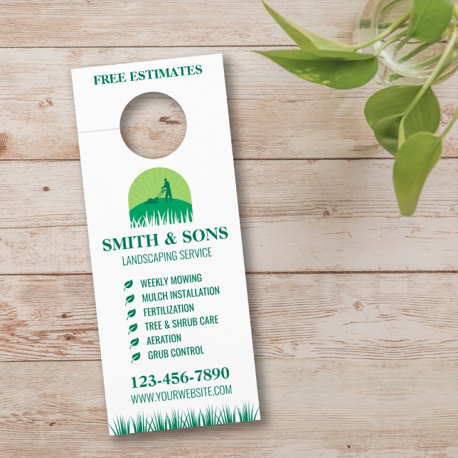 Lawn Care Door Hanger Landscaping Door Hanger (Creator Uploaded)
