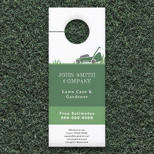 Lawn Care & Gardener Door Hanger