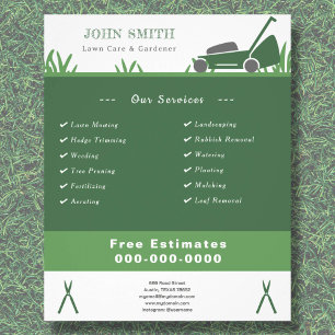 Lawn Care & Gardener Flyer