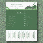 Lawn Care & Gardener Tear Off Strips Flyer<br><div class="desc">A Flyer with Tear Off Strips in green colours with an illustration including grass and a lawn mower. It is fully customisable and can be suitable for Lawn Care & professional Gardener or people working in the landscaping field: landscaper,  mowing and maintaining the lawn,  maintaining green spaces,  etc.</div>