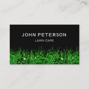 Lawn Care Gardening Landscape Green Grass Business Card