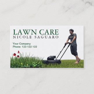 Lawn Care Grass Cutting Business Card