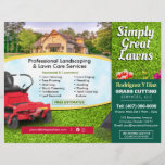Lawn Care Grass Cutting Landscaping Template Flyer<br><div class="desc">Personalise and customise this eyecatching lawn care landscaping grass cutting services/business professional flyer template design to suit your business/company's needs. This lawn care landscaping displays images of a rake and lawn mower. Add your logo for more effective branding. Customise the coupon offer on flyer to attract potential clients. Great for...</div>