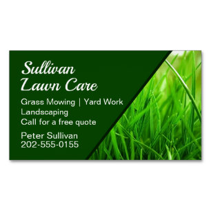 Lawn Care Grass Mowing Business Card