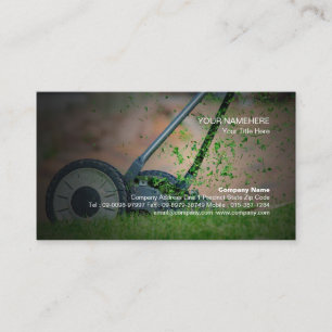 Lawn Care Grass Mowing Gardener Landscape Business Card