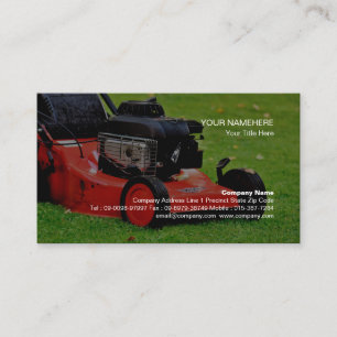 Lawn Care Grass Mowing Gardener Landscape Business Card