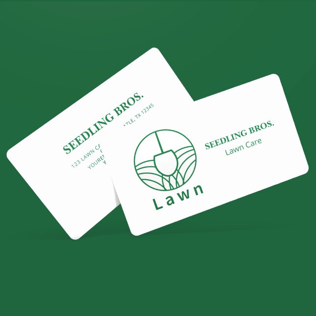 Lawn Care Green Grass Business Card (Creator Uploaded)