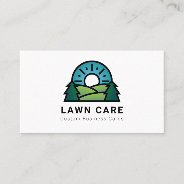 Lawn Care Landscape Business Cards (Front)