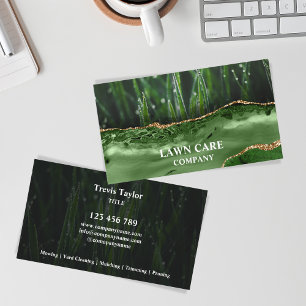 Lawn Care Landscape Elegant Professional Yard Business Card