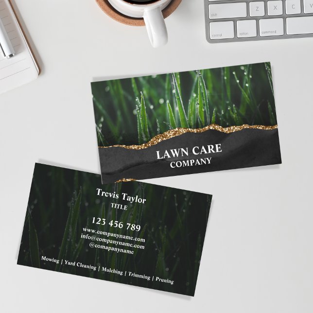 Lawn Care Landscape Elegant Professional Yard Business Card (Creator Uploaded)
