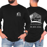 Lawn Care Landscape Logo Business Long Sleeve T-Shirt<br><div class="desc">Promote your business in style with our Lawn Care Landscape Logo Business Long Sleeve T-Shirt, designed for lawn care, landscaping, and yard work professionals. This modern shirt features a sleek black and grey logo that can be customised with your company’s branding. With a front and back design, it acts as...</div>