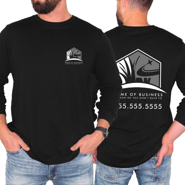 Lawn Care Landscape Logo Business Long Sleeve T-Shirt (Creator Uploaded)