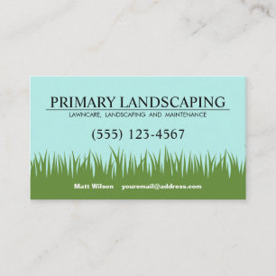 Lawn Care Landscaper Service Grass Business Card
