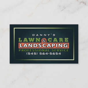Lawn Care & Landscaping Custom Business Card
