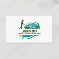 Lawn Care Landscaping Garden Man With Mower