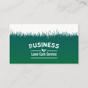 Lawn Care & Landscaping Green Grass Background Business Card