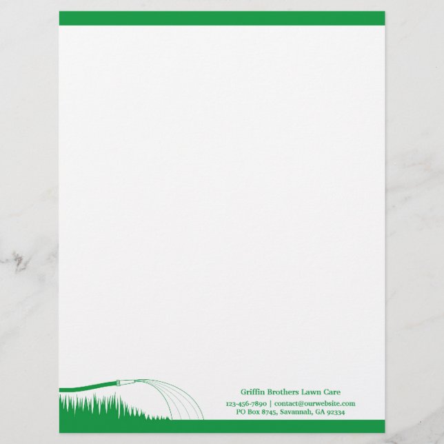 Lawn Care Landscaping Letterhead Design (Front)