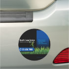 Lawn Care Landscaping Mowing Black & Blue