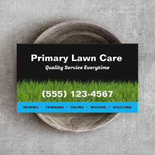 Lawn Care Landscaping Mowing Business Card