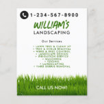 Lawn Care Landscaping Mowing Cutting Services  Flyer<br><div class="desc">A modern flyer design for lawn care specialists. A minimalist personalised business flyer for lawn care,  gardening and landscaping businesses. A simple and professional way to introduce your business and to inform potential customers of your services. Personalise your details to create your own unique lawn care business flyer.</div>