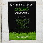Lawn Care Landscaping Mowing Cutting Services Flyer<br><div class="desc">A modern flyer design for lawn care specialists. A minimalist personalised business flyer for lawn care,  gardening and landscaping businesses. A simple and professional way to introduce your business and to inform potential customers of your services. Personalise your details to create your own unique lawn care business flyer.</div>
