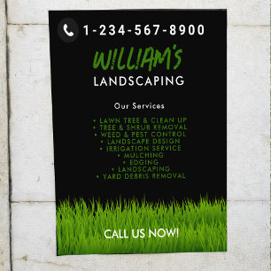 Lawn Care Landscaping Mowing Cutting Services Flyer
