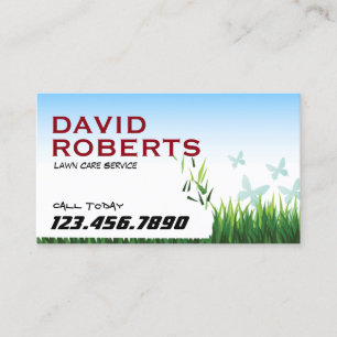 Lawn Care & Landscaping Professional Business Card