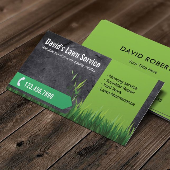 Lawn Care Landscaping Professional Gardening Business Card (Creator Uploaded)
