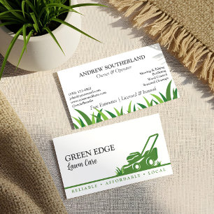 Lawn Care Landscaping Professional Lawn Mower Business Card