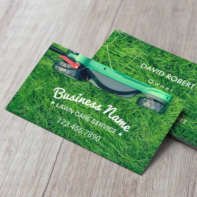 Lawn Care & Landscaping Professional Mower Business Card (Creator Uploaded)