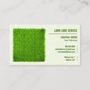 Lawn Care & Landscaping Riding Mower Grass green Business Card