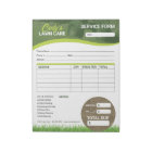 Lawn Care Landscaping Service Order Invoice Form