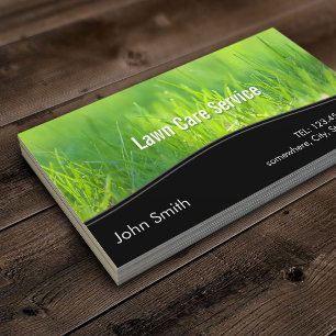 Lawn Care Landscaping Spring Green Business Card