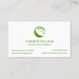 Lawn Care Leaf Logo Business card