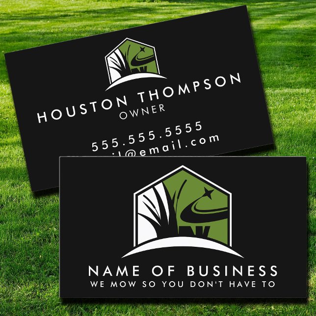 Lawn Care Logo Modern Professional Landscaping  Business Card (Creator Uploaded)