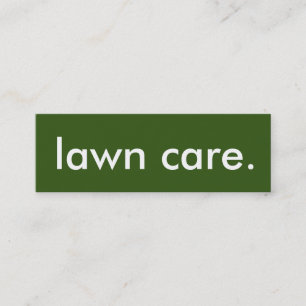 lawn care. loyalty punch card