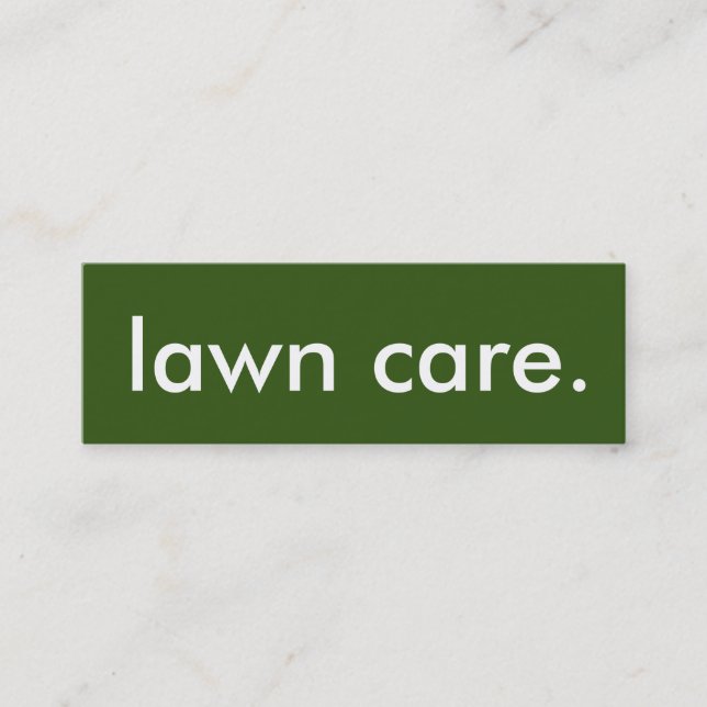 lawn care. loyalty punch card (Front)