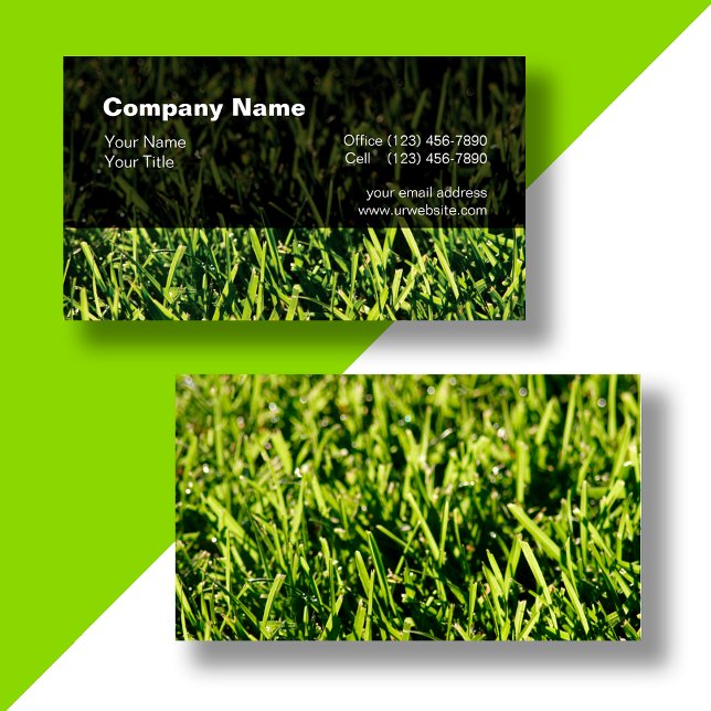 Lawn Care Modern Business Cards (Creator Uploaded)