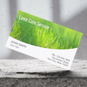 Lawn Care Modern Spring Green Business Card