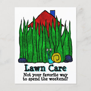 Lawn Care. Mow Grass. Landscaper. Promotional Flyer
