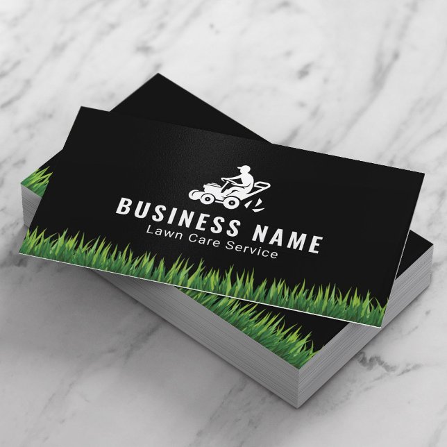 Lawn Care Mower Logo Professional Landscaping Business Card (Creator Uploaded)