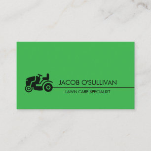 Lawn Care Mowing Gardener Business Card