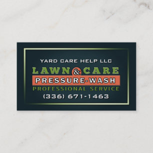 Lawn Care & Pressure Wash Custom Business Card