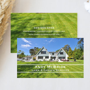 Lawn Care, Professional Garden Landscaping Business Card
