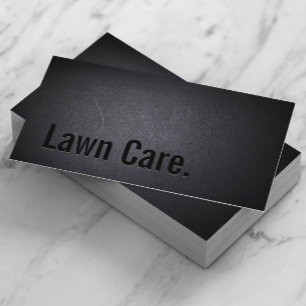 Lawn Care Professional Minimalist Black Business Card